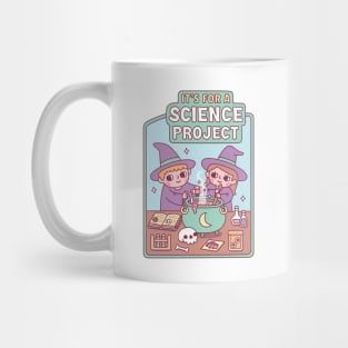 Cute Witch Kids Its For A Science Project Funny Mug